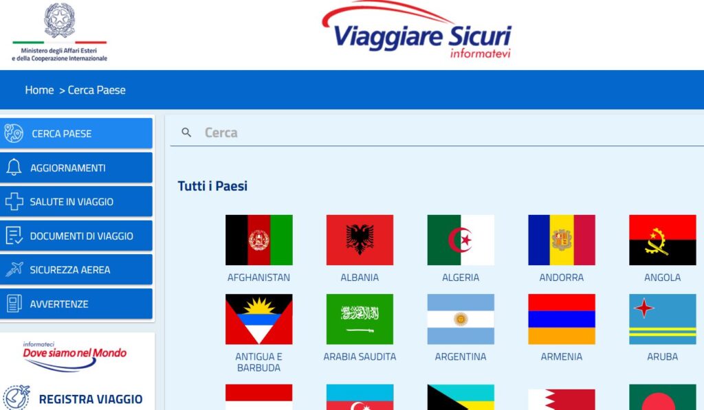 viaggiare sicuri